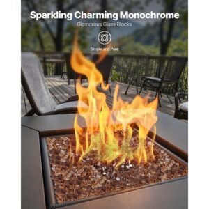 fire glass 10 lbs 45 kg high temperature resistant fireplace rocks 14 inch 635 mm reflective smokeless firepit glass rock high luster stone landscaping for fire pit table copper 4.jpg