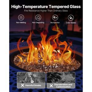 fire glass 10 lbs 45 kg high temperature resistant fireplace rocks 14 inch 635 mm reflective smokeless firepit glass rock high luster stone landscaping for fire pit table copper 5.jpg