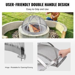 firepit spark screen lid 36 diameter outdoor firepit ring cover round accessories fire pit metal cover easy opening stainless steel fire ring covers for outdoor patio fire pits backyard 2.jpg
