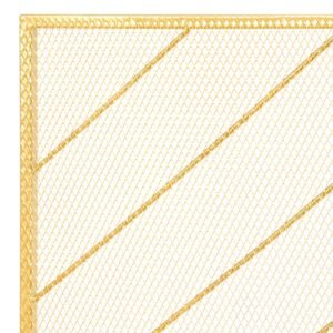 fireplace screen single panel sturdy iron mesh fireplace screen 386l x298h spark guard cover simple installation free standing fire fence grate for living room home decor modern 2.jpg
