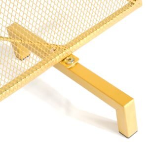 fireplace screen single panel sturdy iron mesh fireplace screen 386l x298h spark guard cover simple installation free standing fire fence grate for living room home decor modern 3.jpg