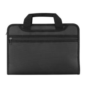 fireproof document bag, 1832 f heat insulated fireproof & waterproof bag, portable multi layer file storage security organizer home office travel use, for passports, important documents, files
