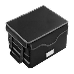 Fireproof Document Box, 1832 Fahrenheit Heat Insulated Fireproof & Waterproof Box with Lock, Portable File Storage Security Organizer Home Office Use, for Passports, Important Documents & Files