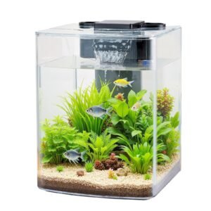 fish tank aquarium 2 gallon arch ultra clear gpps starter smart tank adjustable 3 color lighting self cleaning system fishbowl for freshwater saltwater fish home office or pet use 3.jpg
