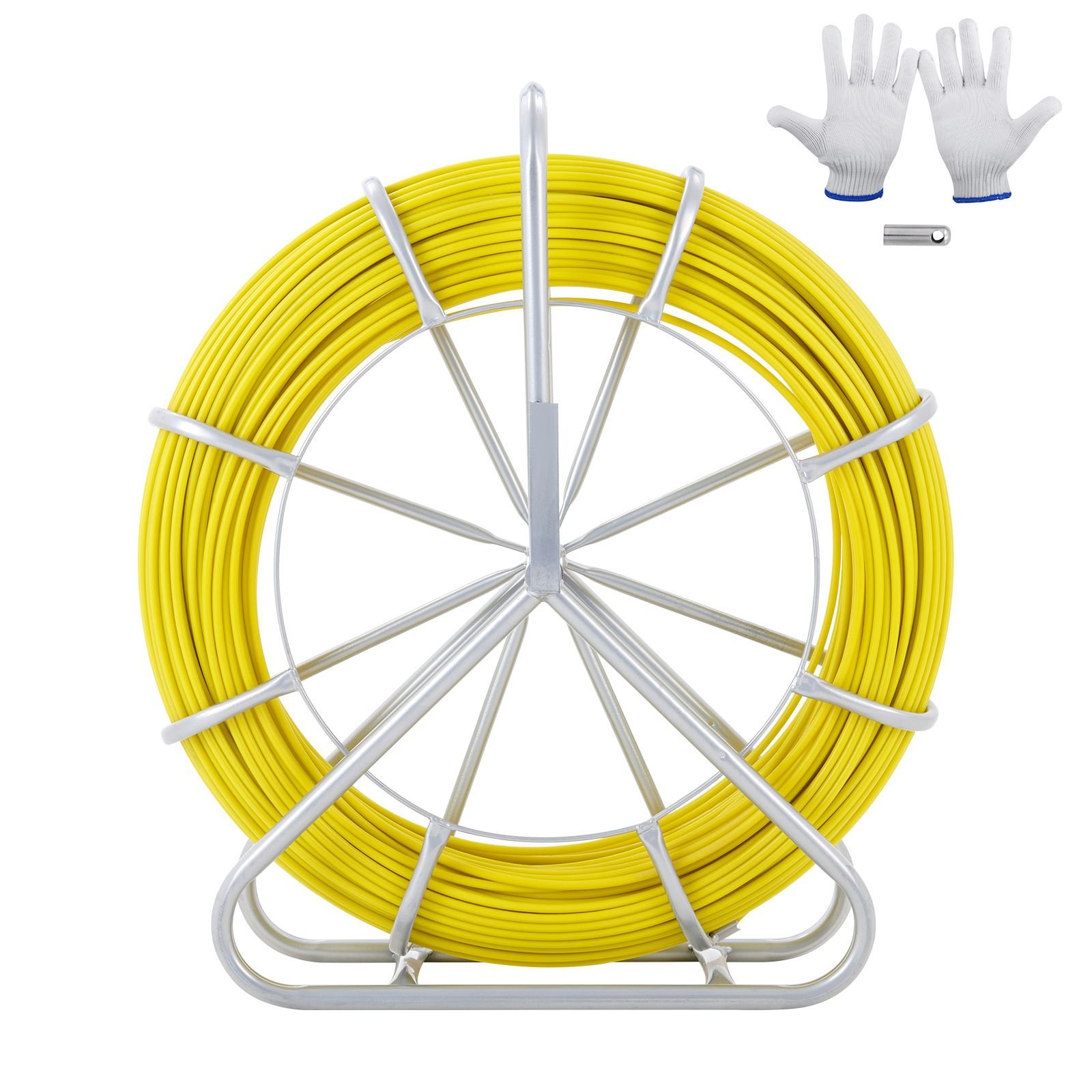 fish tape fiberglass 600 ft 516 in duct rodder fishtape wire puller cable running rod with steel reel stand 3 pulling heads fishing tools for walls and electrical conduit non conductive.jpg