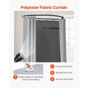 fitting room dressing room with thick polyester curtains privacy space with shading curtain and a hook for boutique mall tailors store outdoor 39 x 37 x 79 in black and gray white 14.jpg