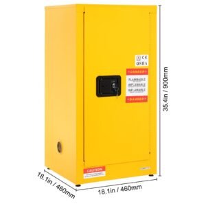 flammable safety cabinet 16 gal cold rolled steel flammable liquid storage cabinet 181 x 181 x 354 in explosion proof with 2 adjustable shelves 1 door for commercial industrial use yellow 5.jpg