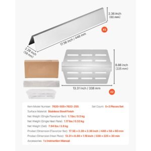 flavorizer bars and heat deflectors 17 inch grill replacement part for weber genesis 300 series grills including e310 e320 e330 s310 s320 s330 stainless steel thicker heat plate 7 pack 1.jpg