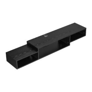 floating tv stand 59 wall mount entertainment center with power outlet cable hole modern floating tv shelf with storage cabinet for dvd player cable box game console tv accessory black.jpg