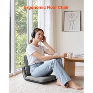 floor chair 5 adjustable positions folding floor gaming chair with ergonomic back support sturdy metal frame with recycled foam and linen fabric multifunctional for reading relaxing gray 1.jpg