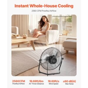 floor fan 3 speeds high velocity heavy duty 14 inch industrial fan 2560 cfm 360 adjustable tilt 1969 ftsec airflow large metal fan for home gym office garage commercial shop bedroom 1.jpg