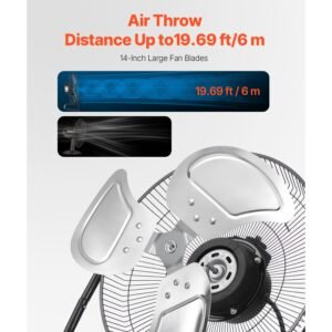 floor fan 3 speeds high velocity heavy duty 14 inch industrial fan 2560 cfm 360 adjustable tilt 1969 ftsec airflow large metal fan for home gym office garage commercial shop bedroom 3.jpg