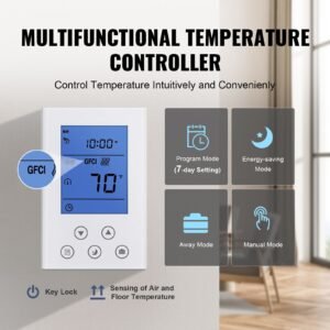 floor heating mat10 sqft 14 113 f electric radiant floor heated warm system with digital floor sensing thermostat 110 120v includes installation monitor adhesive back for easy installation 3.jpg