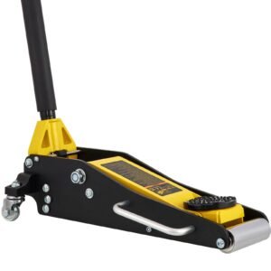 Floor Jack, 1.5 Ton Low Profile Floor Jack, Aluminum and Steel Racing Floor Jack with Dual Pistons Quick Lift Pump, Floor Jack Lifting Range 3-3/20"-14-10/27"