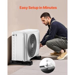 floor mounting base kit for mini split air conditioning systems floor mounting ground base pad for 9000 36000btu ac heat pump system heavy duty rubber anti vibration pads max load 2204 lbs 2.jpg