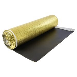 Floor Underlayment 200 sq. ft/Roll, 3-in-1 3 mm Thick Flooring Padding with Tape & Vapor Barrier, Heavy Duty EPE Foam with Gold PE, Soundproofing and Noise Reduction, for Laminate Wood Floors