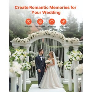 flower balls arrangement bouquet 10 pcs, 9.5 inch diameter artificial flower balls wedding rose centerpieces, faux flowers arrangements for wedding centerpiece home table decorations, white