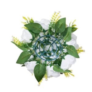 flower balls arrangement bouquet 10 pcs, 9.5 inch diameter artificial flower balls wedding rose centerpieces, faux flowers arrangements for wedding centerpiece home table decorations, white