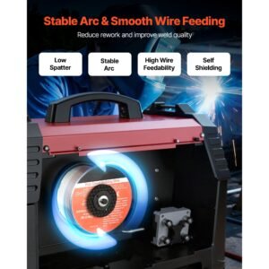 flux core mig welding wire e71t 11 003 inch 2 lbs gasless mild steel welding wire with low spatter for all position arc welding self shielded for outdoor use 2.jpg
