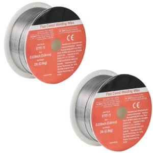 flux core mig welding wire e71t 11 003 inch 2 lbs gasless mild steel welding wire with low spatter for all position arc welding self shielded for outdoor use.jpg