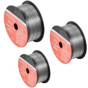 Flux Core MIG Welding Wire, E71T-GS 0.03-inch 2 LBS, Gasless Mild Steel Welding Wire with Low Spatter for All Position Arc Welding, Self-Shielded for Outdoor Use (Pack of 3 Rolls)