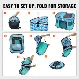 foldable pet playpen 32 x 24 x 22 portable dog playpen crate kennel for puppy dog cat waterproof 600d oxford cloth removable zipper for indoor outdoor travel camping rectangle s 5.jpg