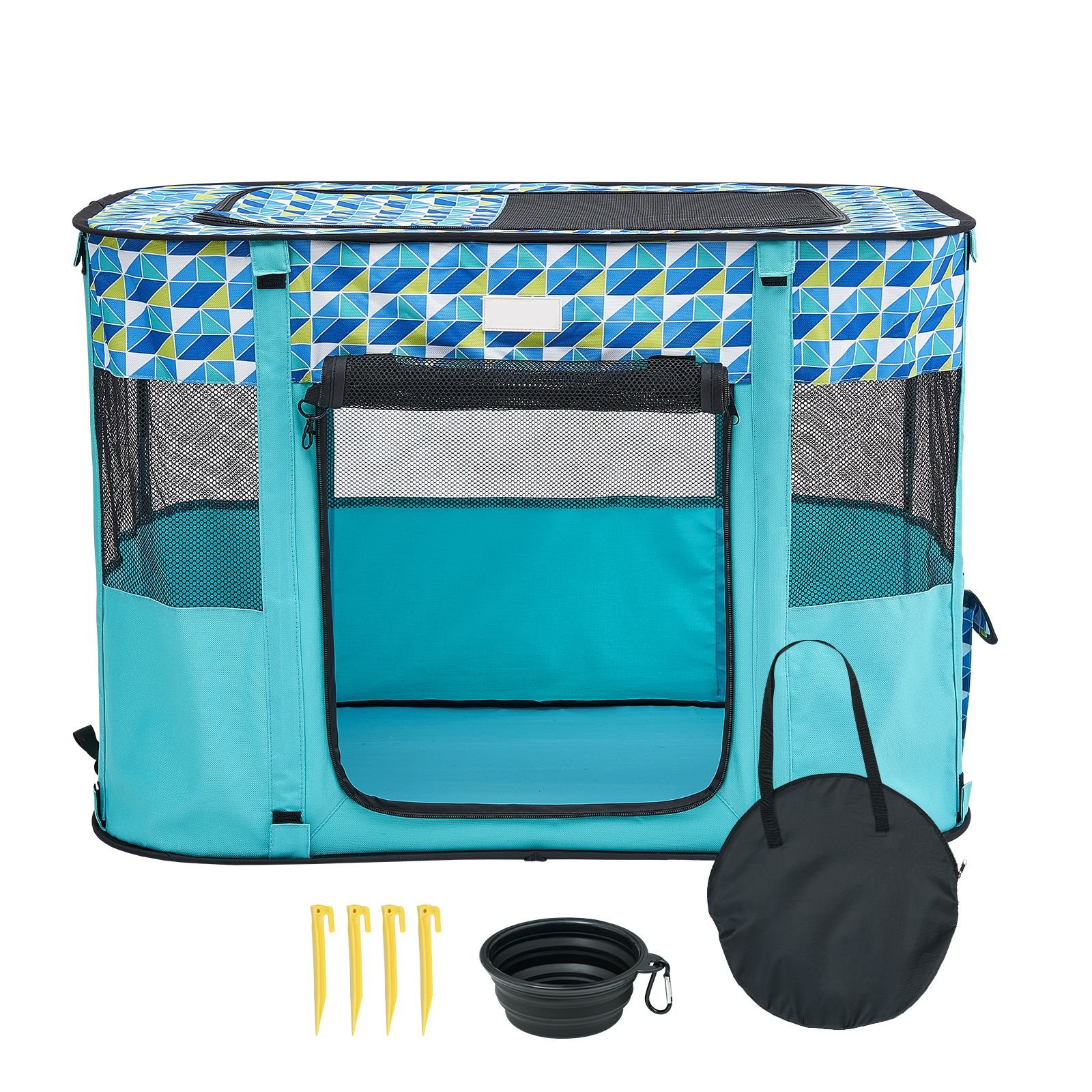 foldable pet playpen 32 x 24 x 22 portable dog playpen crate kennel for puppy dog cat waterproof 600d oxford cloth removable zipper for indoor outdoor travel camping rectangle s.jpg