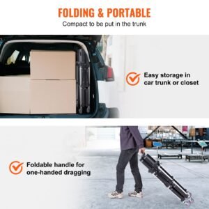 foldable utility service cart 3 shelf 165lbs heavy duty plastic rolling cart with lockable wheels ergonomic handle portable garage tool cart for warehouseofficehome2562x1543x3276 4.jpg