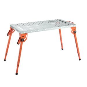 foldable welding table 44 x 21 500lbs capacity welding workbench with 4 level adjustable height carbon steel work bench with 6 tool slots 063 fixture holes for welding assembly repair 1.jpg