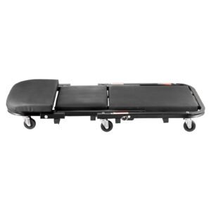 Foldable Z Garage Creeper, 40 in, 450 lbs Load Capacity Rolling Folding Mechanic Creeper Stool, with 6 Universal Wheels Padded Seat Steel Frame, Lay Down or Sit Chair for Garage Shop or Home
