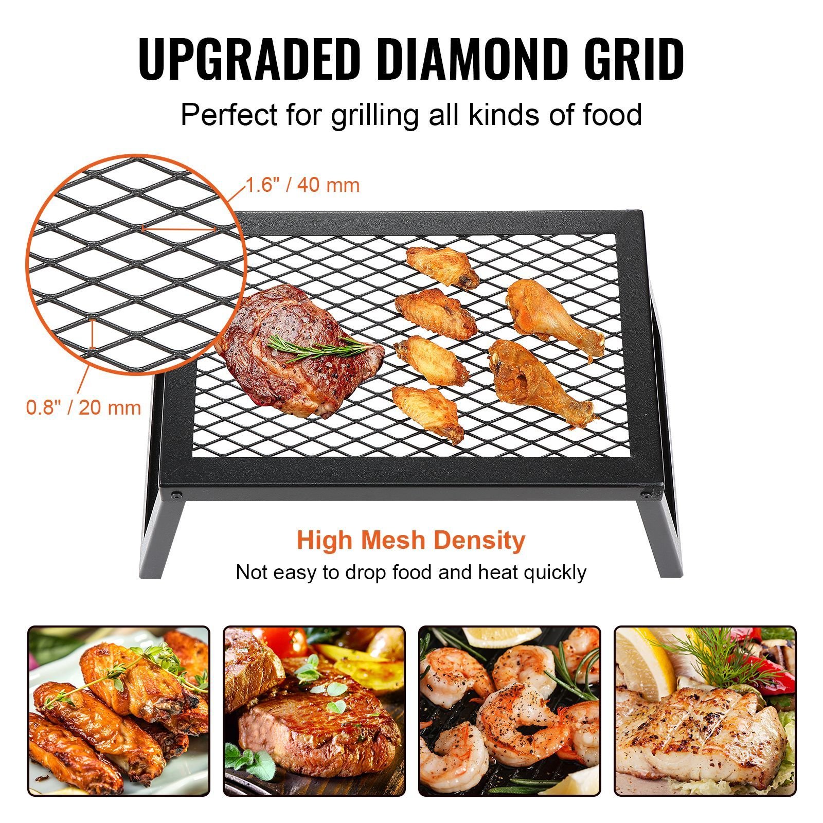 folding campfire grill heavy duty steel mesh grate 18 portable camping grates over fire pit camp fire cooking equipment with legs carrying bag grilling rack for outdoor open flame cooking.jpg