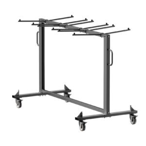 folding chair rack 400 lbs capacity heavy duty chair cart for 42 chairs or 12 tables multi function chair storage dolly with rubber wheels and holders large chair holder matte black 2.jpg