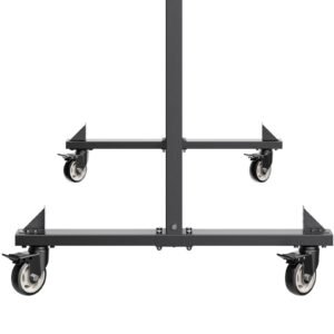 Folding Chair Rack, 800 LBS Capacity, Heavy-duty Chair Cart for 84 Chairs/ 12 Tables+42 Chairs, Dual-layer Chair Storage Dolly with Rubber Wheels and Holders, Large Chair Holder, Matte Black