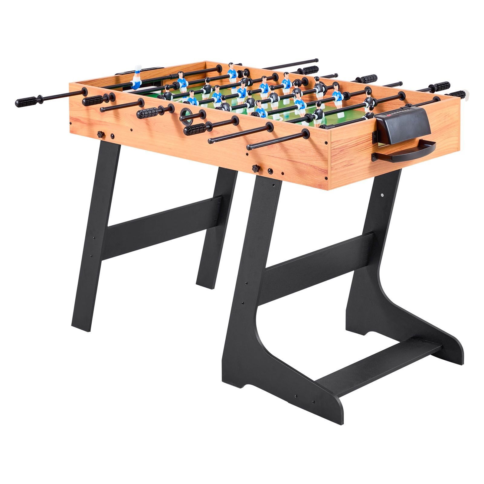 folding foosball table 42 inch standard size table indoor full size foosball tables for home family and game room durable soccer set includes 2 balls.jpg