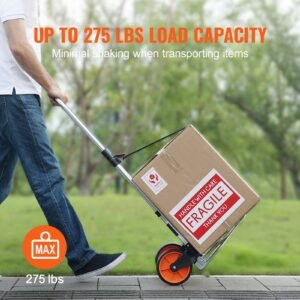 folding hand truck 275 lbs load capacity aluminum portable cart convertible hand truck and dolly with telescoping handle and pptpr wheels ultra lightweight super strong for moving warehouse 1.jpg