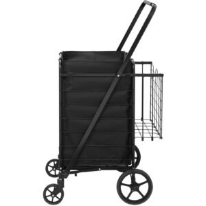 folding shopping cart with removable waterproof liner 210lbs large capacity jumbo grocery cart with dual basket 360 swivel wheels dense metal mesh base heavy duty utility cart for shopping.jpg