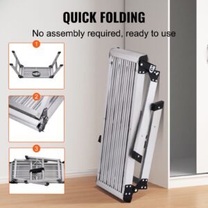 folding work platform 330 lbs load capacity aluminum drywall stool ladder heavy duty work bench w non slip feet ideal for washing vehicles cleaning painting decorating 2.jpg
