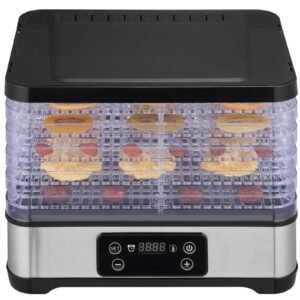Food Dehydrator Machine, 5-Tray Fruit Dehydrator, 300W Electric Food Dryer w/ Digital Adjustable Timer & Temperature for Jerky, Herb, Meat, Beef, Fruit, Dog Treats and Vegetables, ETL Listed