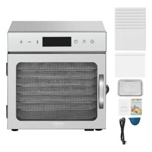 food dehydrator machine 8 stainless steel trays 400w electric food dryer with adjustable temperature 24 hour timer heated dryer for jerky meat fruit vegetables herbs dog treats.jpg