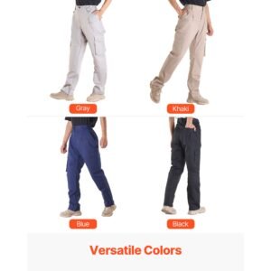 fr pants for men 9 oz 100 cotton flame resistant cargo pants with multi pockets and elastic waist reinforced tear proof stitching ideal for welding work and casual wear xl size dark blue 17.jpg