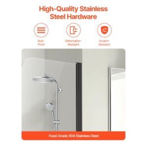 frameless bathtub shower door 34 in w x 55 in h half shower door for bathtub 180 rotatable tempered glass door half shower door with 14 in tempered glass bathroom shower screen black 22.jpg