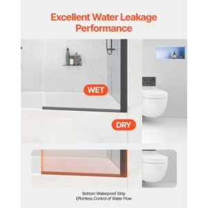 frameless bathtub shower door 34 in w x 55 in h half shower door for bathtub 180 rotatable tempered glass door half shower door with 14 in tempered glass bathroom shower screen black 23.jpg