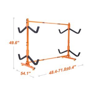 freestanding kayak storage rack kayak stand for 4 kayak canoe paddleboard heavy duty steel kayak hanger holder with padded arms and adjustable width 220lbs max load for indoor outdoor garage 5.jpg