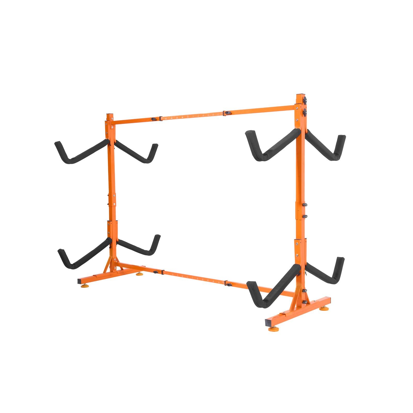 freestanding kayak storage rack kayak stand for 4 kayak canoe paddleboard heavy duty steel kayak hanger holder with padded arms and adjustable width 220lbs max load for indoor outdoor garage.jpg