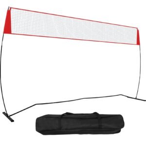 Freestanding Volleyball Training Net for Indoor or Outdoor Use, Adjustable Height Portable Net System with Carrying Bag, Professional Volleyball Practice Trainer for Hitting or Serving Drills