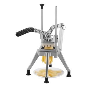 French Fry Cutter, 1/4" Blade Commercial Potato Chopper, Lever-Action Vegetable Dicer with Ergonomic Handle, Stainless Steel Potato Slicer for Thin Cut Fries, Onion, Carrots, Bell Pepper