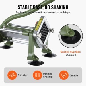 french fry cutter potato slicer with 12 38 14 stainless steel blades manual potato cutter chopper with suction cups great for potato french fries cucumber vegetables carrot 4.jpg
