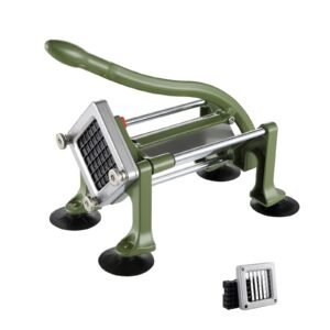 French Fry Cutter, Potato Slicer with 1/2-Inch Stainless Steel Blade, Manual Potato Cutter Chopper with Suction Cups, Great for Potato, French Fries, Cucumber, Vegetables, Carrot