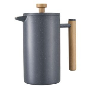 french press coffee maker 34 ounce 1 liter stainless steel coffee press tea maker with filter large double wall insulated french presses cold brew for camping travel home kitchen black 2.jpg