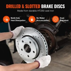 front and rear brake kit compatible with 2007 2017 jeep wrangler drilled and slotted brake rotors ceramic brake pads replacement 119 front rotors 124 rear rotors 3.jpg